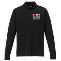 I Love My Hot Latina Girlfriend So Please Stay Away From Me Performance Long Sleeve Polo