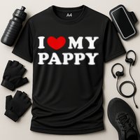 I Love My Pappy I Heart My Pappy Cooling Performance Crew T-Shirt