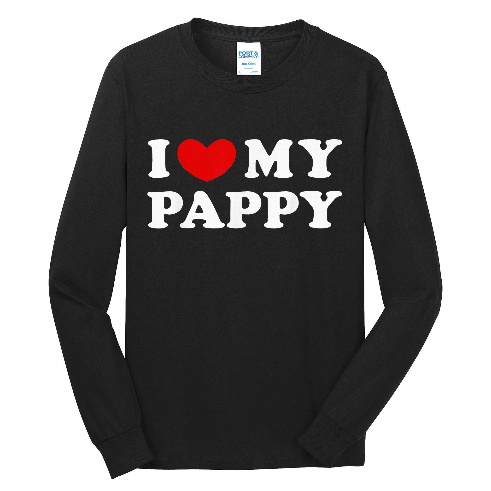 I Love My Pappy I Heart My Pappy Tall Long Sleeve T-Shirt