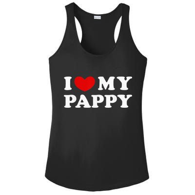 I Love My Pappy I Heart My Pappy Ladies PosiCharge Competitor Racerback Tank