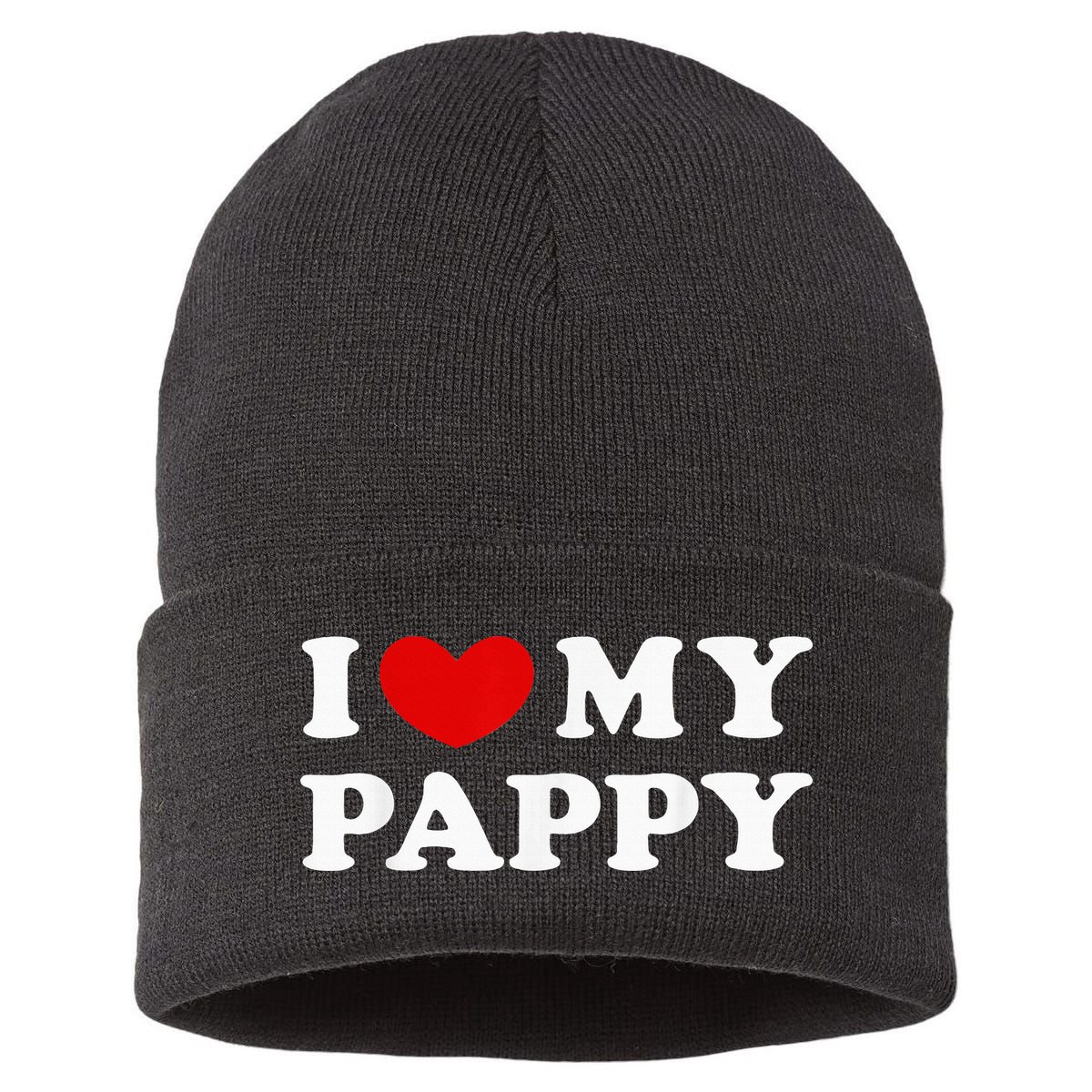 I Love My Pappy I Heart My Pappy Sustainable Knit Beanie