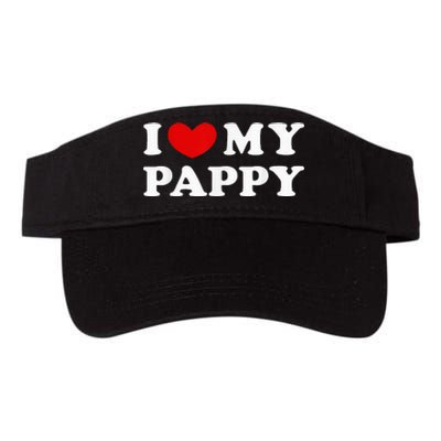 I Love My Pappy I Heart My Pappy Valucap Bio-Washed Visor