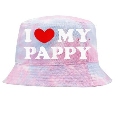 I Love My Pappy I Heart My Pappy Tie-Dyed Bucket Hat