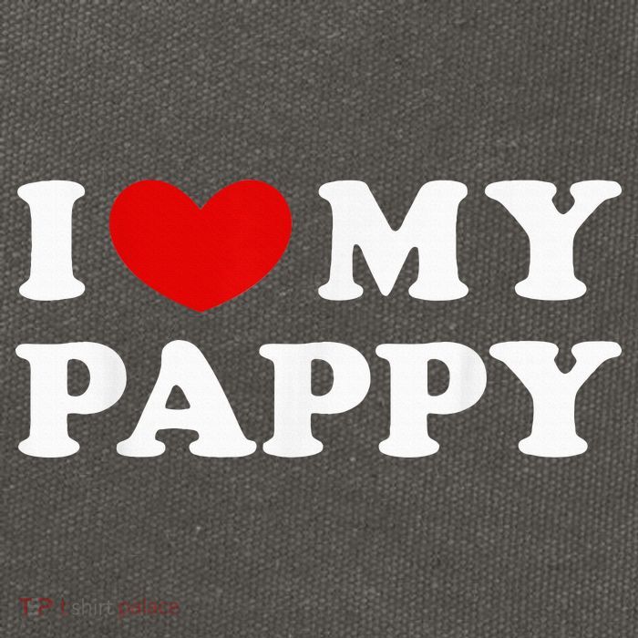 I Love My Pappy I Heart My Pappy Cotton Canvas Backpack