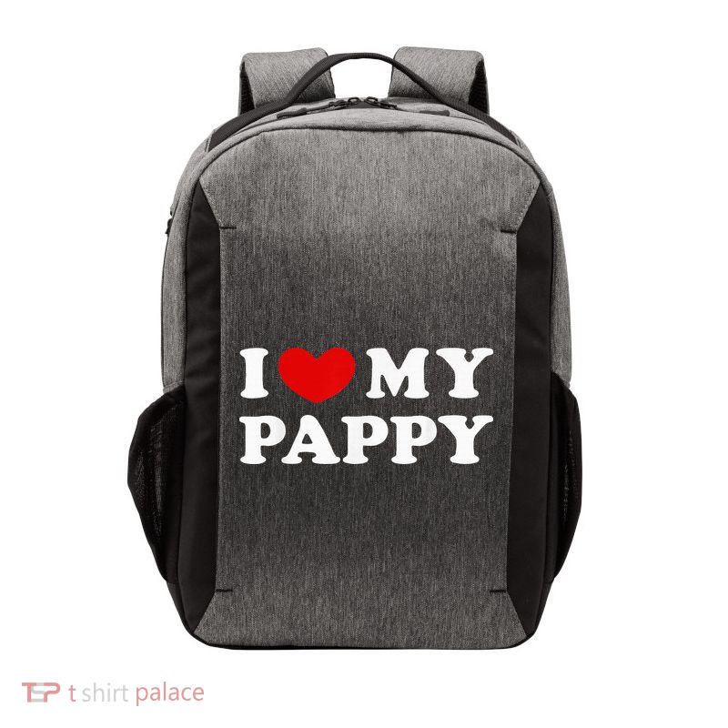 I Love My Pappy I Heart My Pappy Vector Backpack