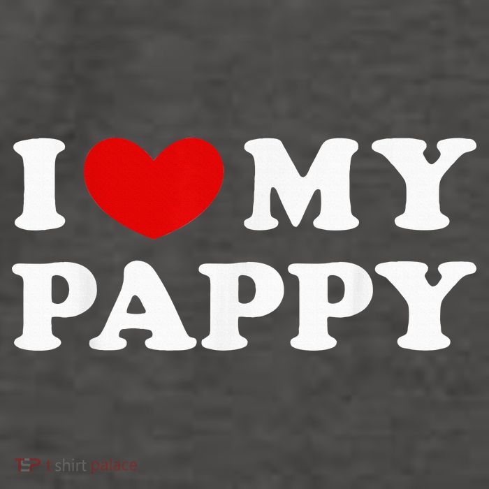 I Love My Pappy I Heart My Pappy Vector Backpack