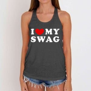 I Love My Swag Women's Knotted Racerback Tank