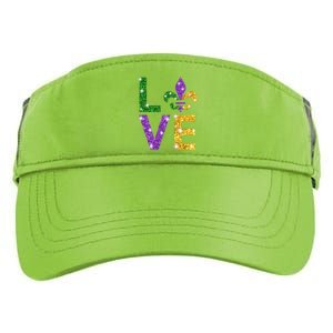 I Love Mardi Gras Shirt For Girls, Women , Men Adult Drive Performance Visor