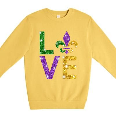 I Love Mardi Gras Shirt For Girls, Women , Men Premium Crewneck Sweatshirt