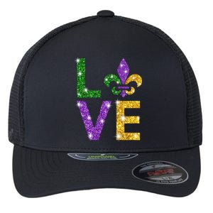 I Love Mardi Gras Shirt For Girls, Women , Men Flexfit Unipanel Trucker Cap