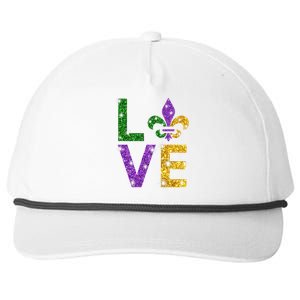 I Love Mardi Gras Shirt For Girls, Women , Men Snapback Five-Panel Rope Hat