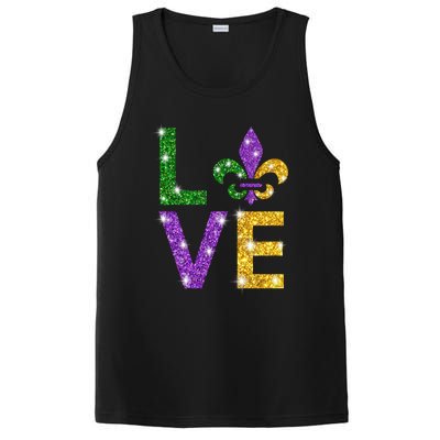 I Love Mardi Gras Shirt For Girls, Women , Men PosiCharge Competitor Tank