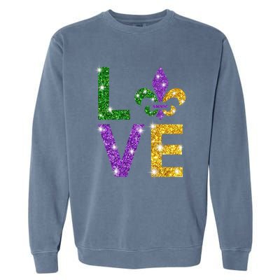 I Love Mardi Gras Shirt For Girls, Women , Men Garment-Dyed Sweatshirt