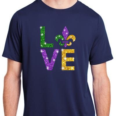 I Love Mardi Gras Shirt For Girls, Women , Men Adult ChromaSoft Performance T-Shirt