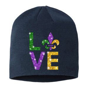 I Love Mardi Gras Shirt For Girls, Women , Men Sustainable Beanie