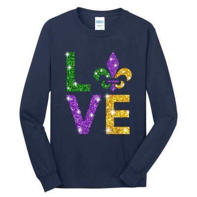 I Love Mardi Gras Shirt For Girls, Women , Men Tall Long Sleeve T-Shirt