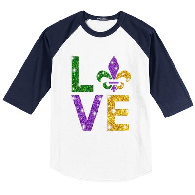 I Love Mardi Gras Shirt For Girls, Women , Men Baseball Sleeve Shirt