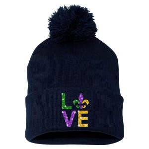 I Love Mardi Gras Shirt For Girls, Women , Men Pom Pom 12in Knit Beanie