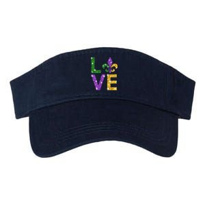 I Love Mardi Gras Shirt For Girls, Women , Men Valucap Bio-Washed Visor