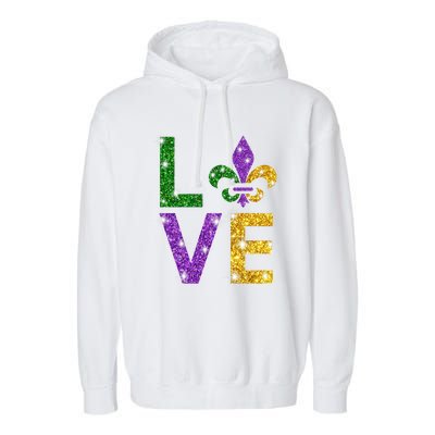 I Love Mardi Gras Shirt For Girls, Women , Men Garment-Dyed Fleece Hoodie