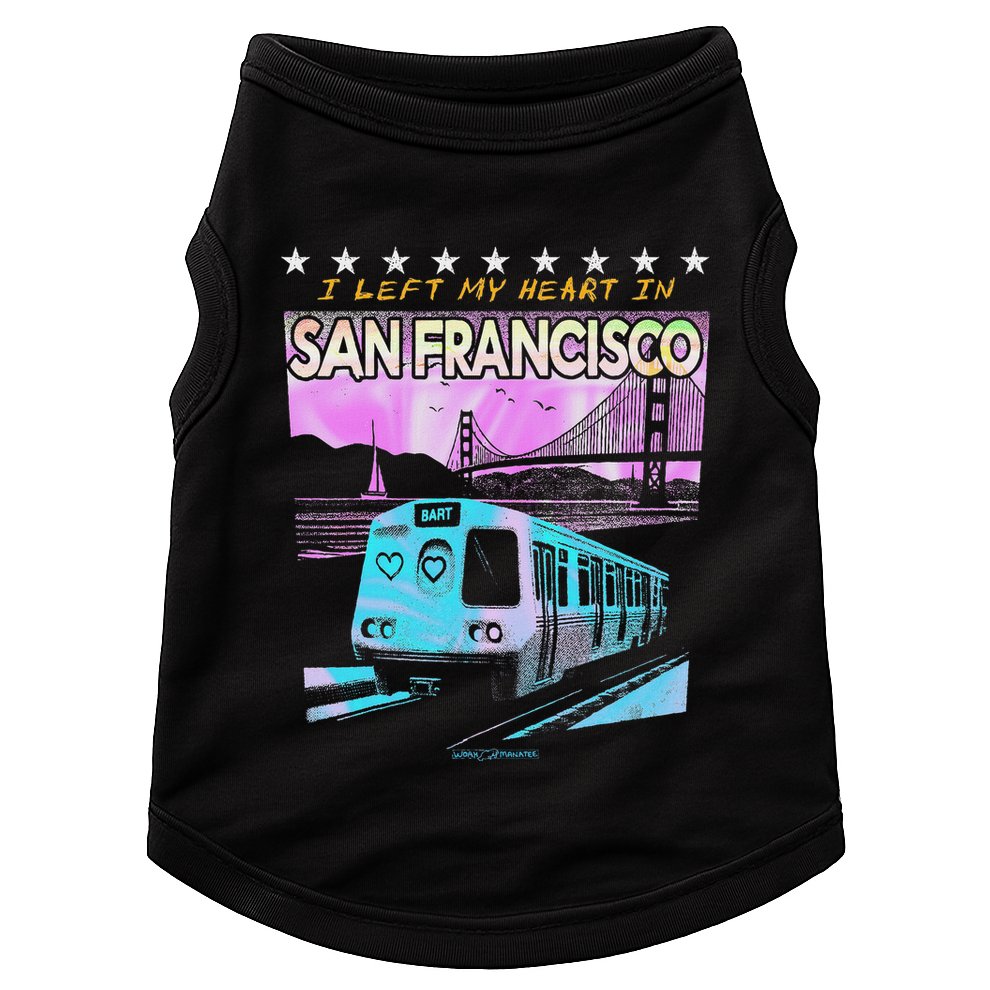 I Left My Heart In San Francisco Train & Bridge Doggie Tank