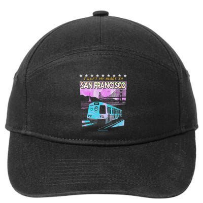 I Left My Heart In San Francisco Train & Bridge 7-Panel Snapback Hat