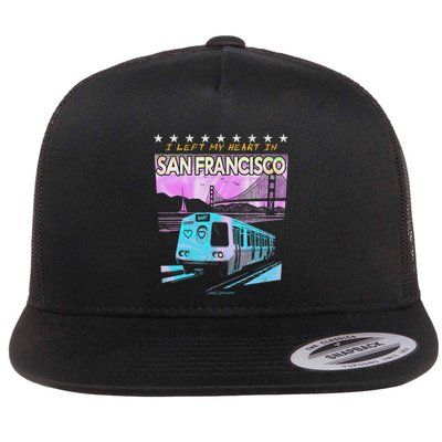 I Left My Heart In San Francisco Train & Bridge Flatbill Hat