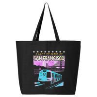 I Left My Heart In San Francisco Train & Bridge 25L Jumbo Tote