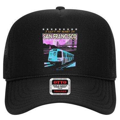 I Left My Heart In San Francisco Train & Bridge Trucker Hat