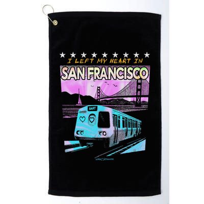 I Left My Heart In San Francisco Train & Bridge Golf Towel