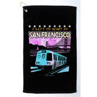 I Left My Heart In San Francisco Train & Bridge Golf Towel