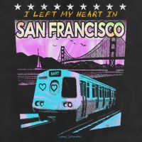 I Left My Heart In San Francisco Train & Bridge Golf Towel
