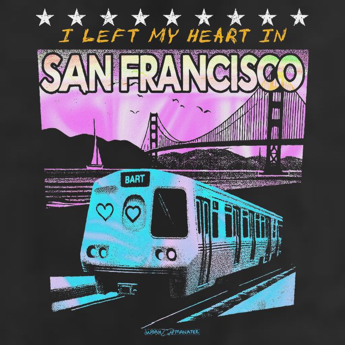 I Left My Heart In San Francisco Train & Bridge Golf Towel