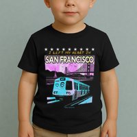 I Left My Heart In San Francisco Train & Bridge Toddler T-Shirt