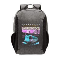 I Left My Heart In San Francisco Train & Bridge Vector Backpack