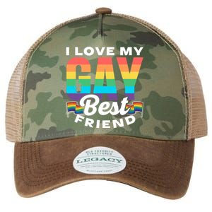 I Love My Gay Best Friend Rainbow Pride Proud Lgbtq Funny Gift Legacy Tie Dye Trucker Hat