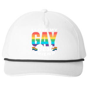 I Love My Gay Best Friend Rainbow Pride Proud Lgbtq Funny Gift Snapback Five-Panel Rope Hat