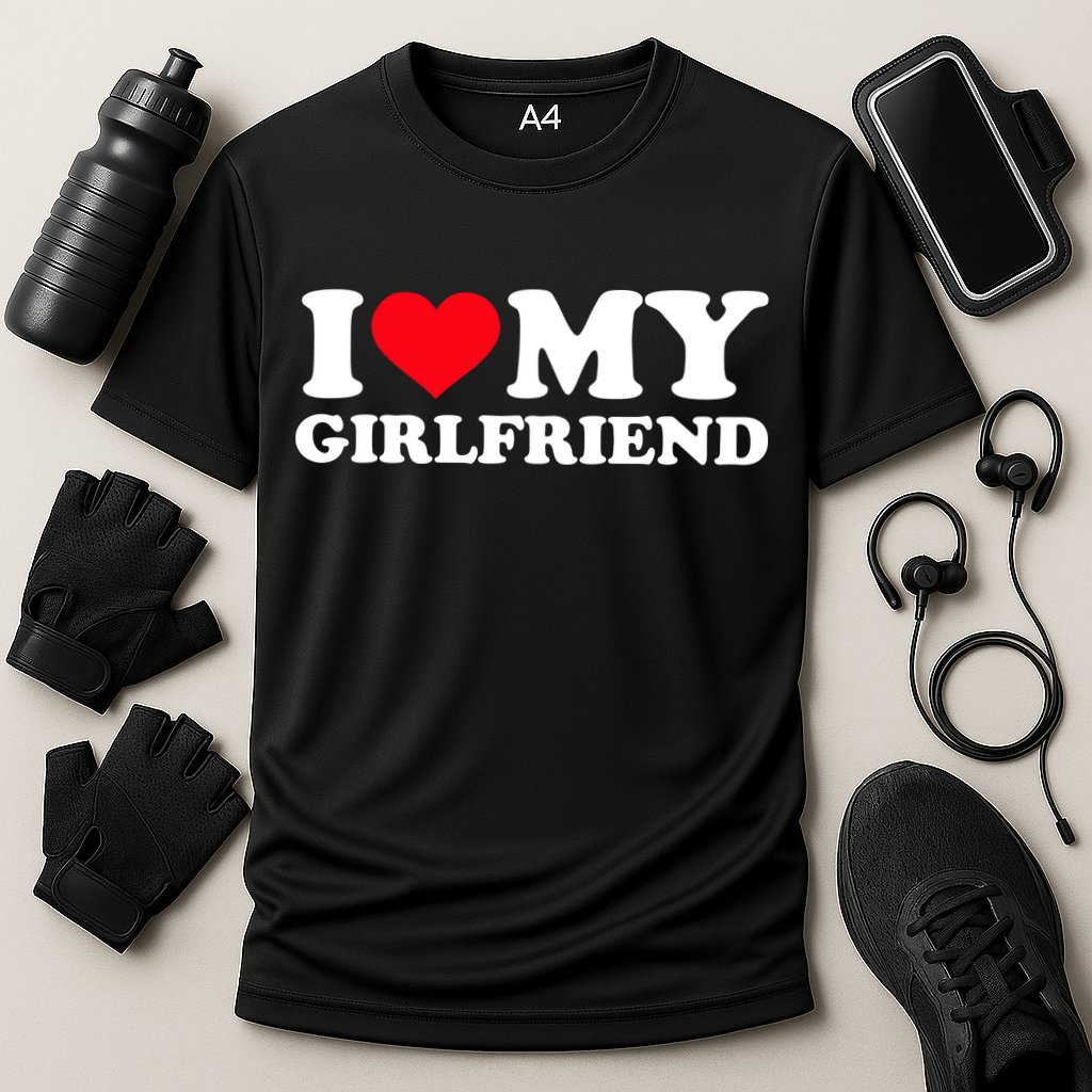I Love My Girlfriend Cooling Performance Crew T-Shirt