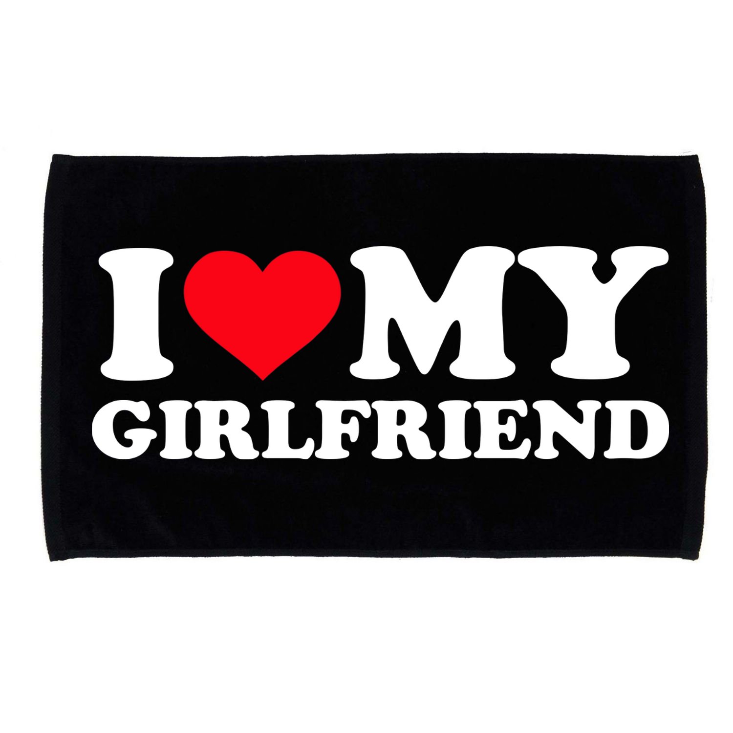 I Love My Girlfriend Microfiber Hand Towel