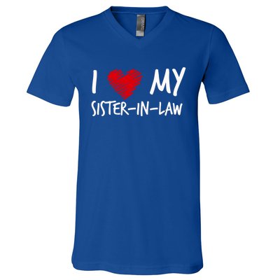 I Love My Sistercool Giftincool Giftlaw Valentines Outfit Matching Family Cool G V-Neck T-Shirt