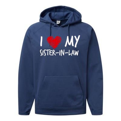 I Love My Sistercool Giftincool Giftlaw Valentines Outfit Matching Family Cool G Performance Fleece Hoodie