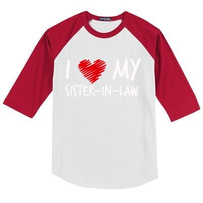 I Love My Sistercool Giftincool Giftlaw Valentines Outfit Matching Family Cool G Kids Colorblock Raglan Jersey