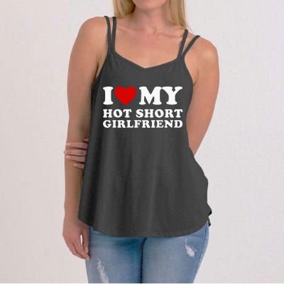 I Love My Hot Short Girlfriend I Heart My Hot Girlfriend Women's Strappy Tank