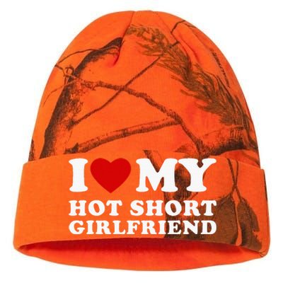 I Love My Hot Short Girlfriend I Heart My Hot Girlfriend Kati Licensed 12" Camo Beanie