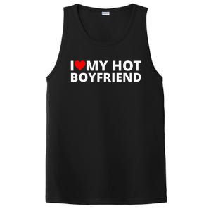 I Love My Hot Boyfriend With A Red Heart PosiCharge Competitor Tank