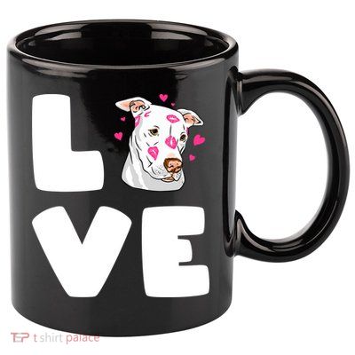 I Love My Pitbull Love Pitbull Pittie Dog Moms Dads Meaningful Gift 11oz C Handle Ceramic Mug