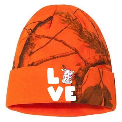 I Love My Pitbull Love Pitbull Pittie Dog Moms Dads Meaningful Gift Kati Licensed 12" Camo Beanie