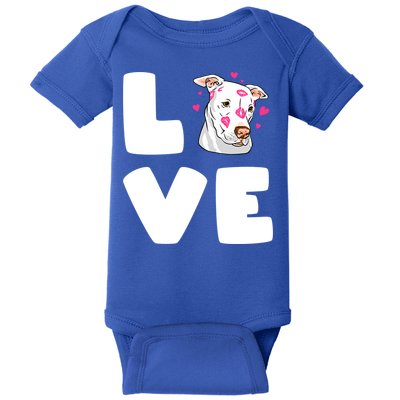 I Love My Pitbull Love Pitbull Pittie Dog Moms Dads Meaningful Gift Baby Bodysuit