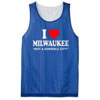 I Love Milwaukee Not A Horrible City I Heart Milwaukee Mesh Reversible Basketball Jersey Tank