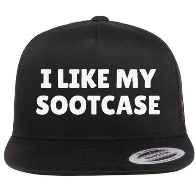 I Like My Suitcase I Like My Sootcase Funny Flat Bill Trucker Hat